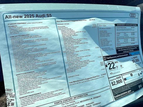 New 2025 Audi S5 Premium Plus image 18