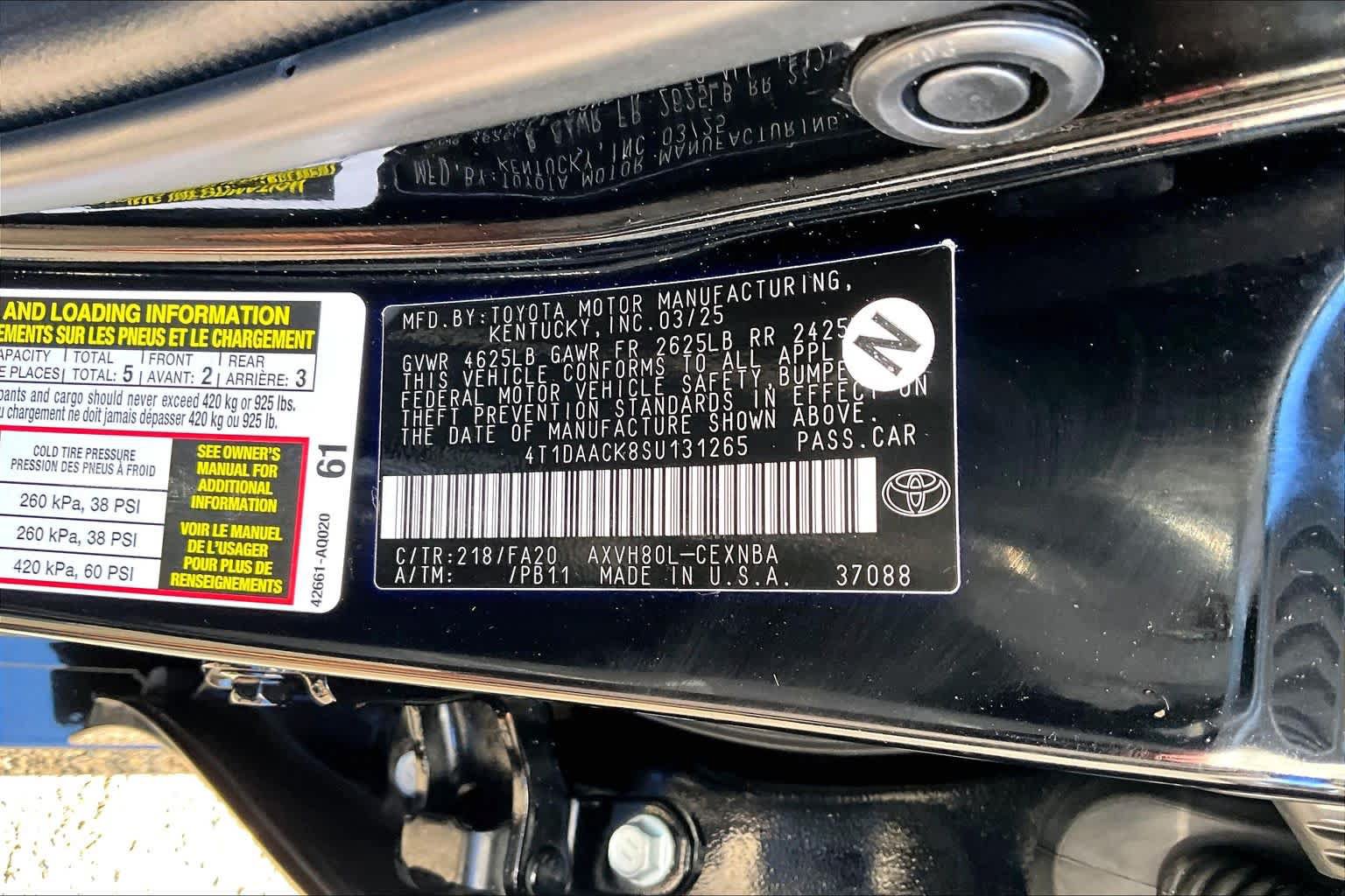 Certified 2025 Toyota Camry LE FWD image 36