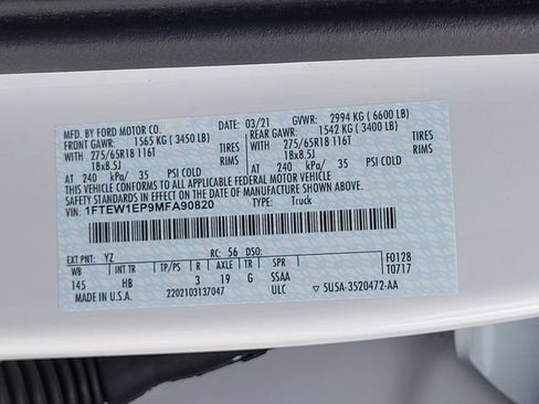 Certified 2021 Ford F150 Lariat AWD/4WD image 15