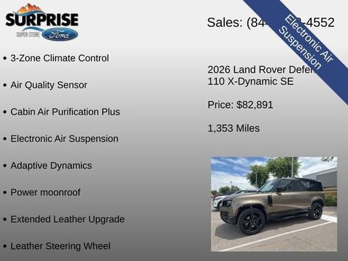 Used 2026 Land Rover Defender 110 X-Dynamic SE AWD/4WD image 22