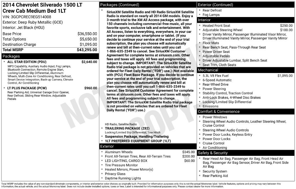Used 2014 Chevrolet Silverado 1500 LT w/ All Star Edition RWD image 36