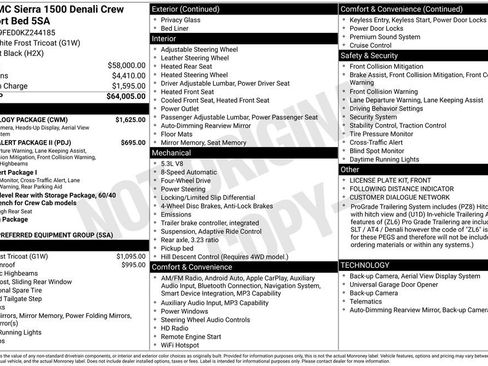 Used 2019 GMC Sierra 1500 Denali w/ Technology Package AWD/4WD image 55