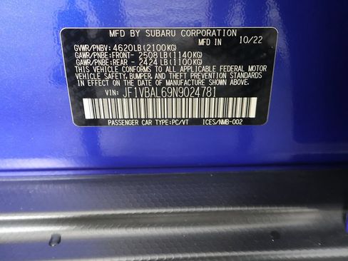 Used 2022 Subaru WRX Limited AWD/4WD image 51