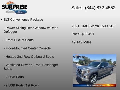 Used 2021 GMC Sierra 1500 SLT w/ SLT Premium Package AWD/4WD image 30