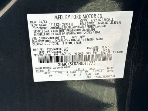 Used 2014 Ford Flex SEL w/ Equipment Group 202A FWD image 37