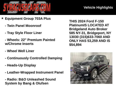 Used 2024 Ford F150 Platinum w/ Equipment Group 703A Plus AWD/4WD image 5