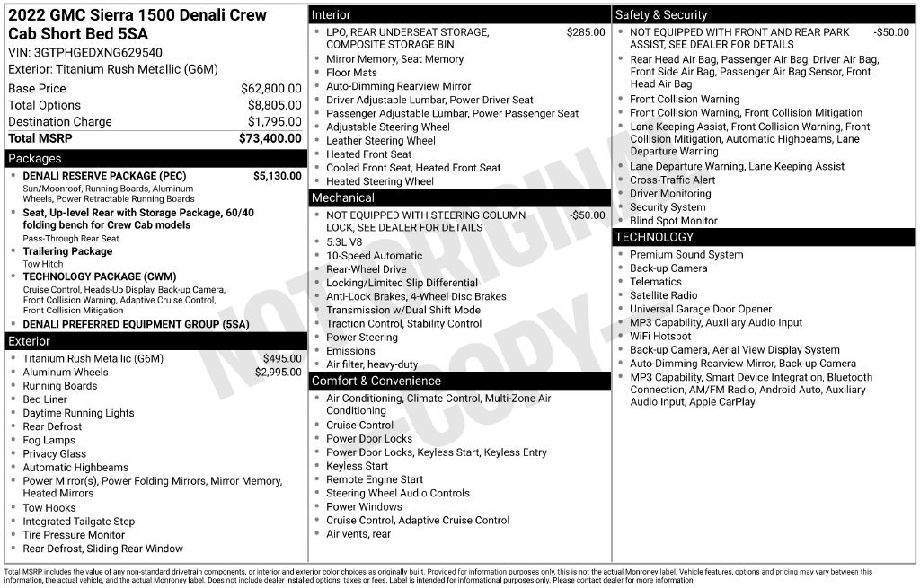 Used 2022 GMC Sierra 1500 Denali w/ Denali Reserve Package RWD image 14