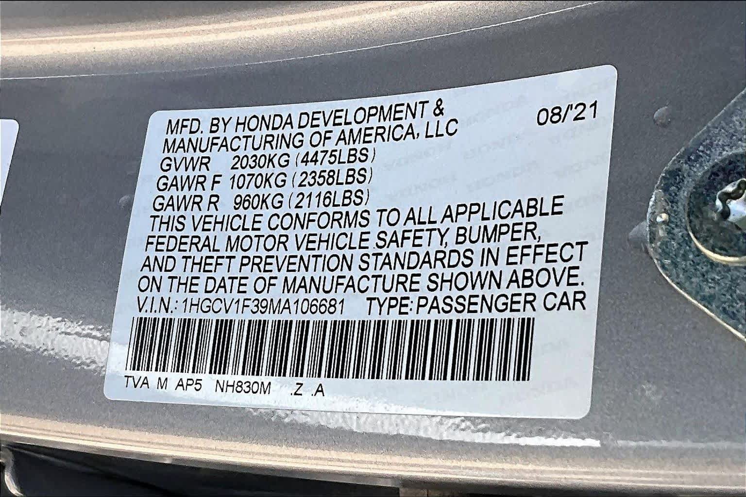 Used 2021 Honda Accord Sport image 34
