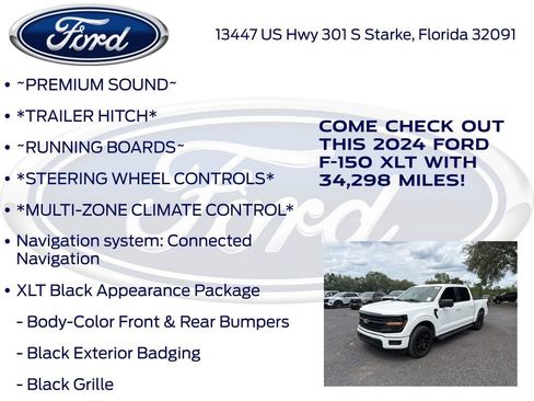 Used 2024 Ford F150 XLT w/ XLT Black Appearance Package RWD image 17