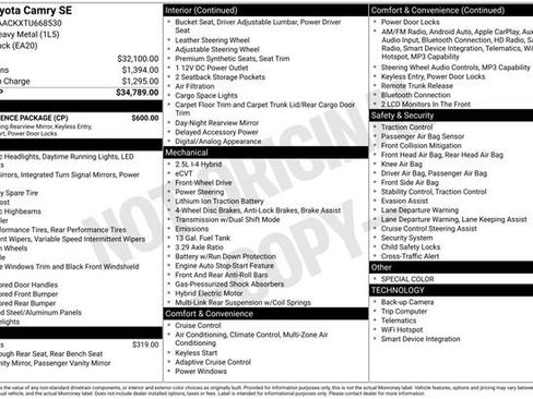 Used 2026 Toyota Camry SE w/ Convenience Package FWD image 5