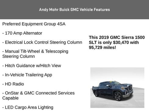 Used 2019 GMC Sierra 1500 SLT w/ SLT Convenience Package AWD/4WD image 20