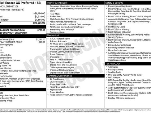 Certified 2022 Buick Encore GX Preferred w/ LPO, Appearance Package AWD/4WD image 5