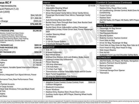 Used 2017 Lexus RC F w/ Premium Package image 30
