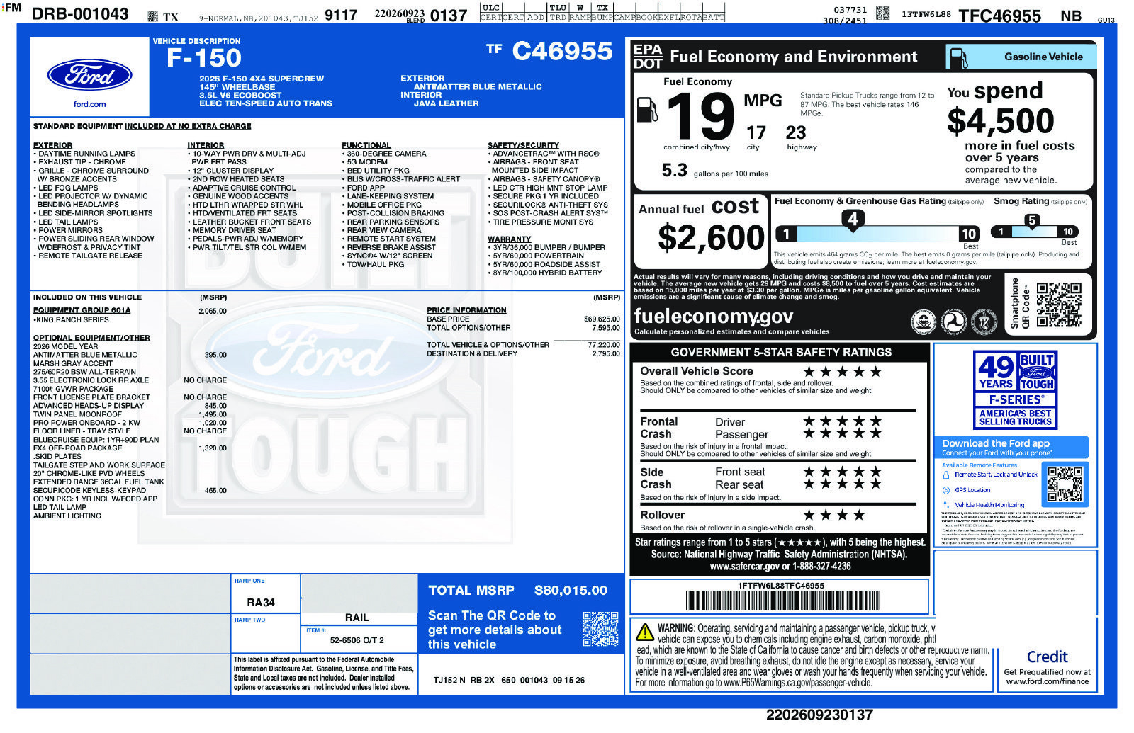 New 2026 Ford F150 King Ranch w/ Equipment Group 601A High AWD/4WD image 28