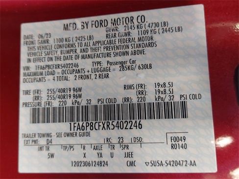 Certified 2024 Ford Mustang GT Premium image 33