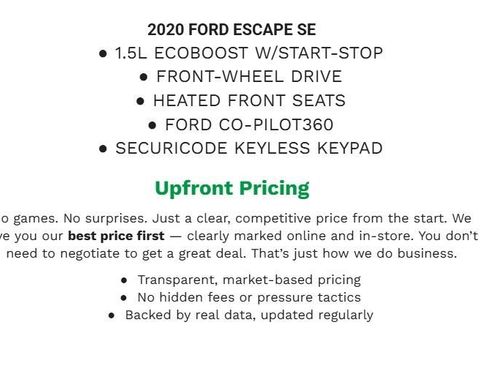 Certified 2020 Ford Escape SE image 2