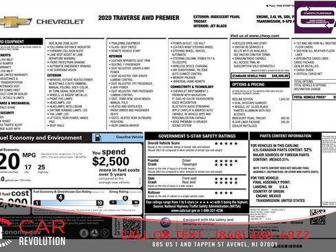 Used 2020 Chevrolet Traverse Premier w/ Redline Edition AWD/4WD image 11