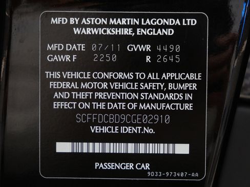 Used 2012 Aston Martin DBS Carbon Black RWD image 20
