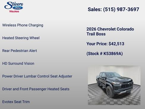Used 2026 Chevrolet Colorado Trail Boss AWD/4WD image 25