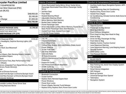 Used 2023 Chrysler Pacifica Limited w/ S Appearance Package FWD image 3