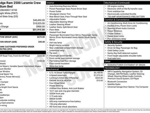 Used 2008 Dodge Ram 2500 Truck Laramie w/ Trailer Tow Group AWD/4WD image 6