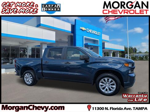 Used 2021 Chevrolet Silverado 1500 Custom w/ LPO, Dark Essentials Package RWD image 1