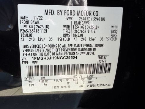 Used 2022 Ford Explorer Timberline w/ Timberline Technology Package AWD/4WD image 34