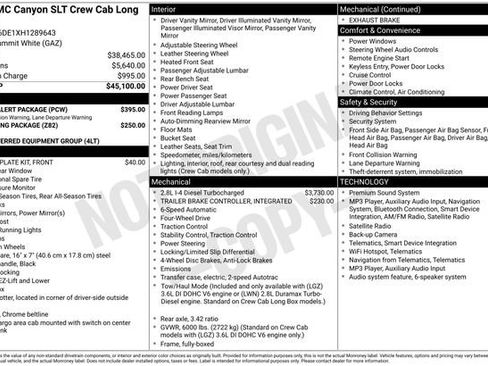 Used 2017 GMC Canyon SLT w/ Driver Alert Package AWD/4WD image 19