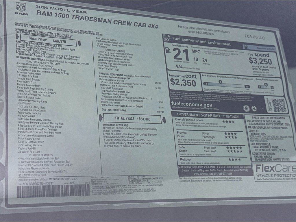 New 2026 RAM 1500 Tradesman AWD/4WD image 20