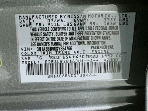 Certified 2025 Nissan Sentra S FWD image 30