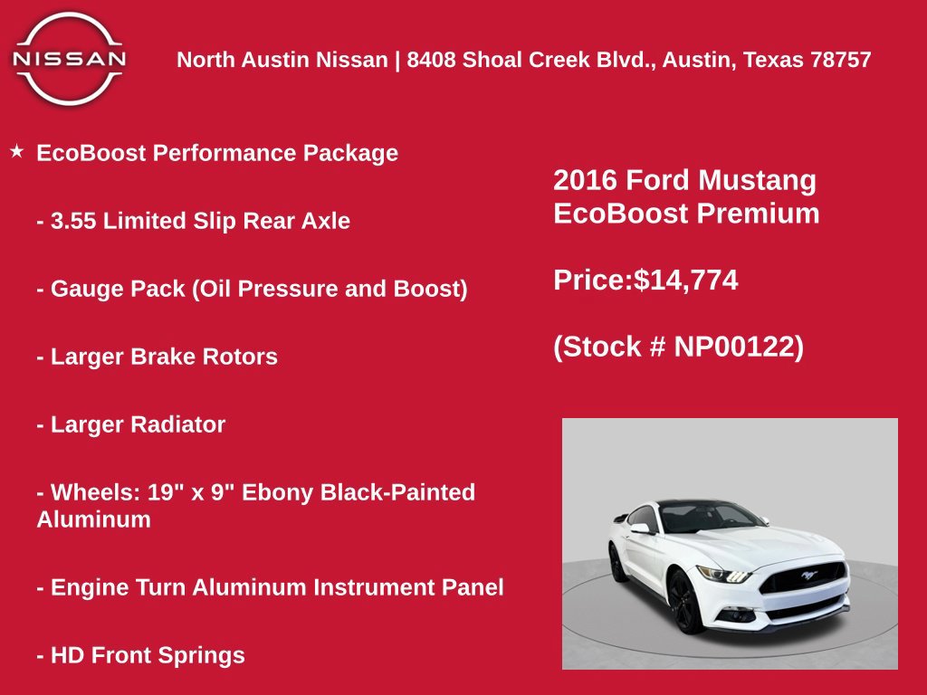 Used 2016 Ford Mustang Premium w/ Ecoboost Performance Package RWD image 11