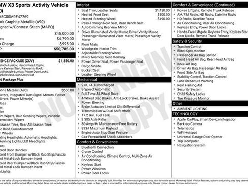 Used 2021 BMW X3 xDrive30i w/ Convenience Package image 46