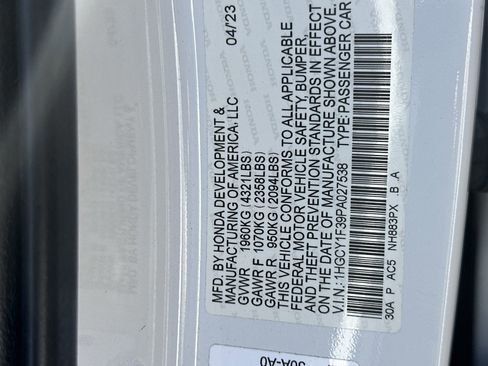 Certified 2023 Honda Accord EX image 26