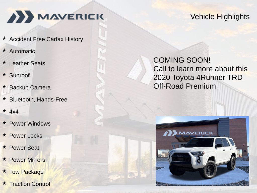 Used 2020 Toyota 4Runner TRD Off-Road Premium w/ Moonroof Package AWD/4WD image 3