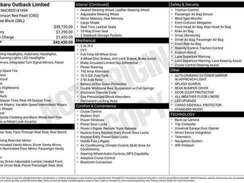 Certified 2025 Subaru Outback Limited AWD/4WD image 3