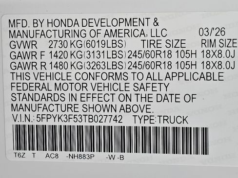 New 2026 Honda Ridgeline RTL image 35