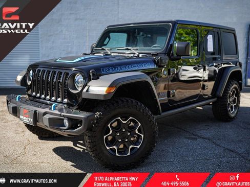 Used 2023 Jeep Wrangler Unlimited Rubicon 4xe w/ Steel Bumper Group image 1