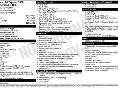 Used 2023 Chevrolet Express 3500 LS RWD image 9