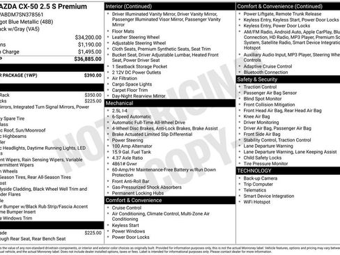 Used 2025 MAZDA CX-50 AWD 2.5 S w/ Weather Package image 3