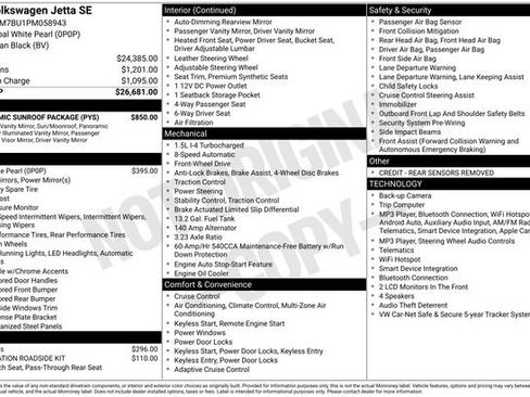 Certified 2023 Volkswagen Jetta SE w/ Panoramic Sunroof Package FWD image 32