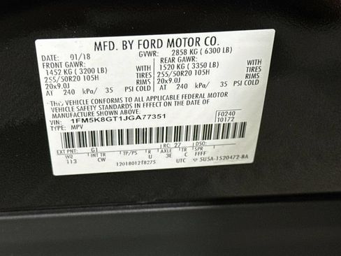 Used 2018 Ford Explorer Sport w/ Equipment Group 401A AWD/4WD image 33