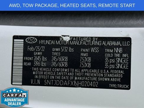 Used 2022 Hyundai Santa Cruz SEL Premium AWD/4WD image 31