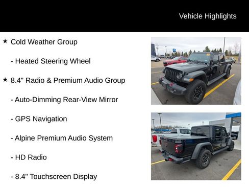 Used 2021 Jeep Gladiator Rubicon w/ Dual Top Group image 8