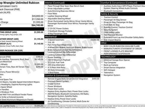 Used 2022 Jeep Wrangler Unlimited Rubicon w/ LED Lighting Group image 38