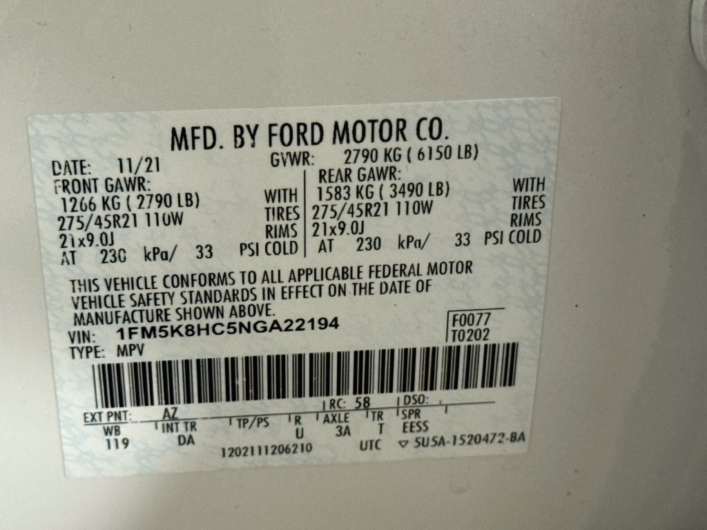 Used 2022 Ford Explorer Platinum w/ Equipment Group 601A AWD/4WD image 38