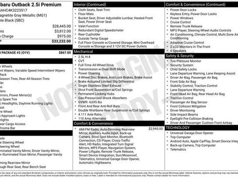 Used 2019 Subaru Outback 2.5i Premium w/ Popular Package #2 image 36