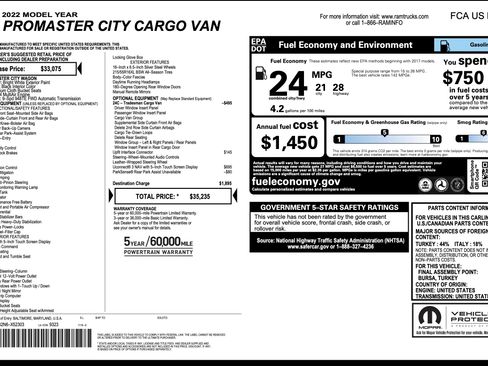 Used 2022 RAM ProMaster City Wagon FWD image 5