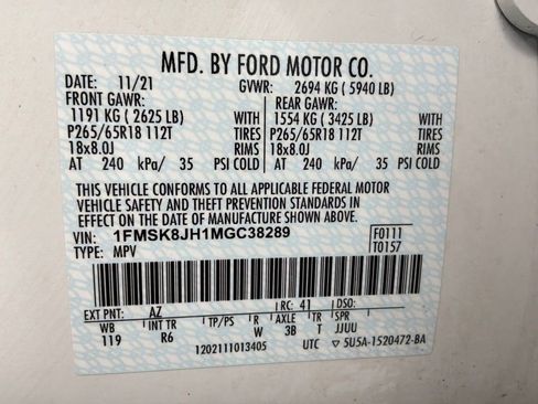 Used 2021 Ford Explorer Timberline AWD/4WD image 32