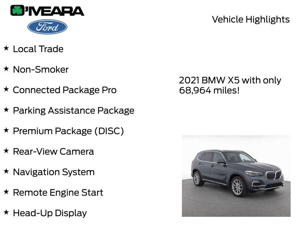 Used 2021 BMW X5 sDrive40i w/ Premium Package RWD image 8