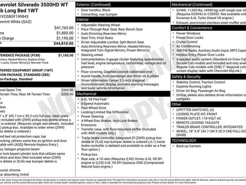 Used 2016 Chevrolet Silverado 3500 W/T w/ WT Convenience Package image 6